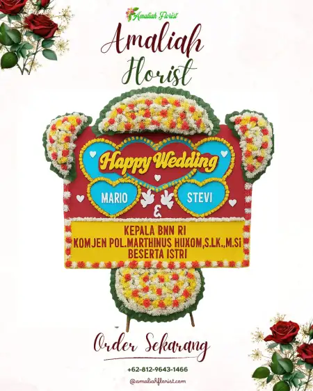 Papan Bunga Pernikahan Puluhan Tengah