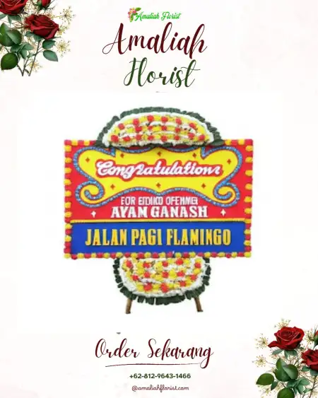 Sewa Papan Bunga Puluhan Tengah